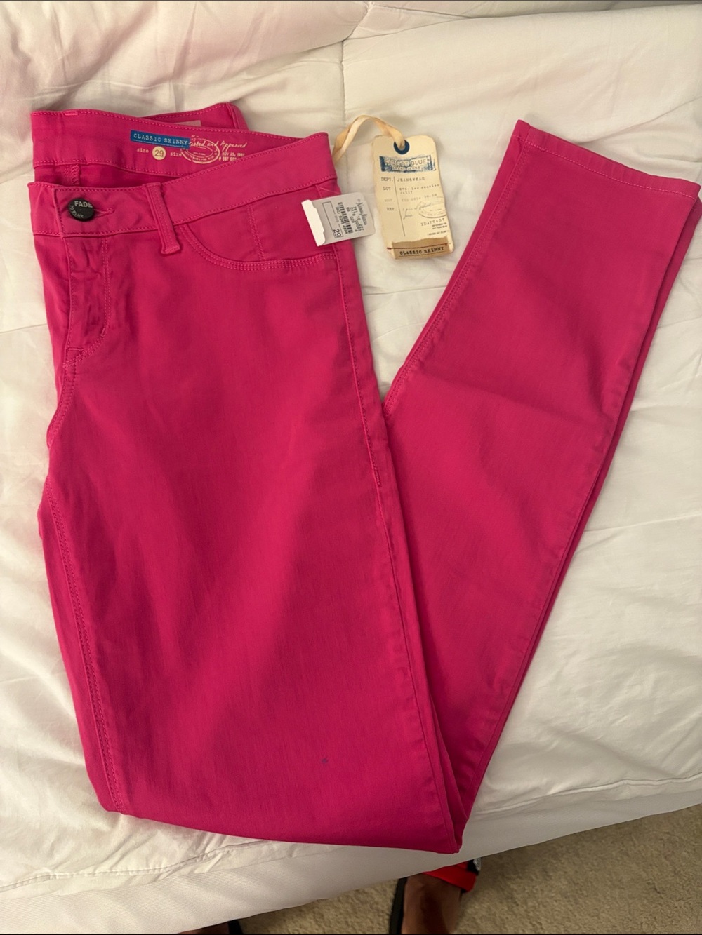 Fade to Blue Hot Pink jeans